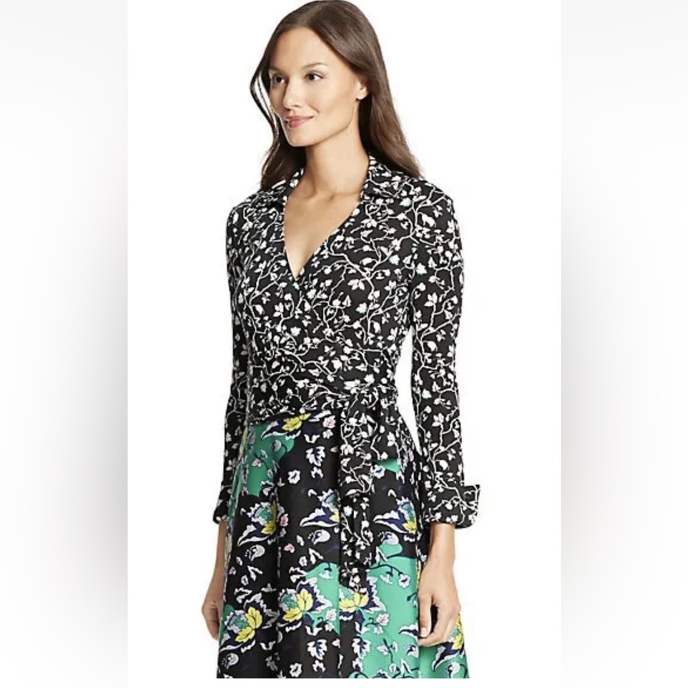 DVF Diane von Furstenberg AMELIANNA Vineyard Wrap Garden Floral Dress 12